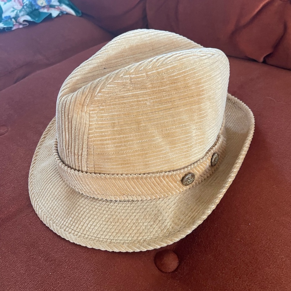 Vintage Kevin McAndrew Corduroy Hat Fedora Tan